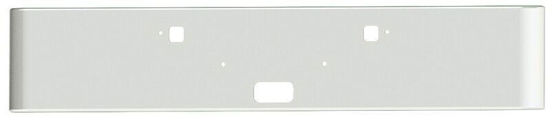 Bumper For KENWORTH, KW, W990, 2018-2026, 18", SQUARE ROLLED END, CHROME, TOW HOLES, STEP HOLES, 10ga