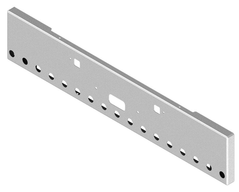 BUMPER FOR PETERBILT 365, 367, 388, 389, 567 2007-2022 18" BOXED END CHROME, LIGHT HOLES