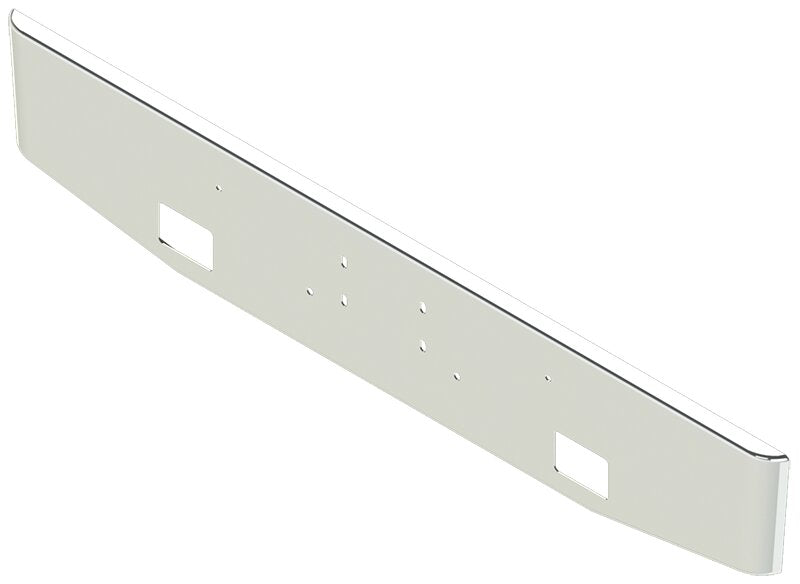 BUMPER FOR PETERBILT 365, 367, 388, 389, 567 2007-2022 16" TAPER ROLLED END STAINLESS STEEL