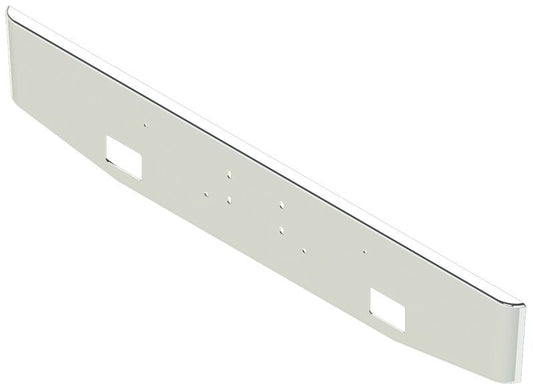 Bumper For KENWORTH, KW, W990, 2018-2026, 16", TAPER ROLLED END, STAINLESS STEEL, FOG HOLES, HITCH HOLES, 11ga