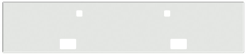 Bumper For KENWORTH, KW, W990, 2018-2026, 20", BOXED END, CHROME, TOW HOLES, FOG HOLES, BLIND MOUNT, 10ga