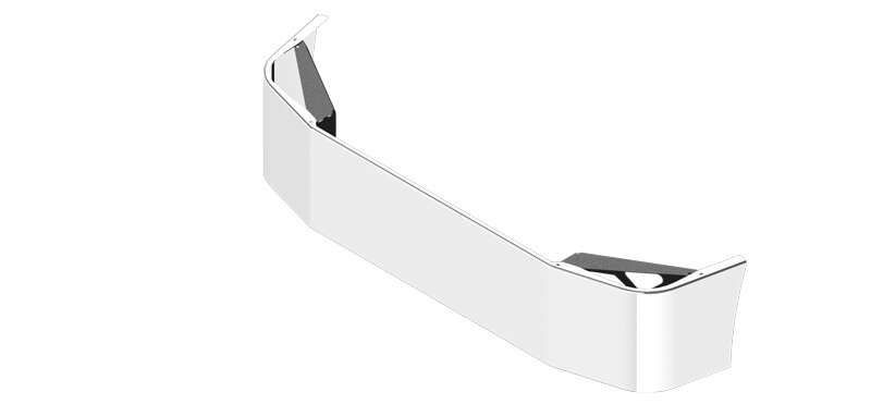 BUMPER FOR PETERBILT 384 SETBACK AXLE 2008-2015 18" SETBACK AXLE CHROME WITH MOUNTING HOLES ONLY