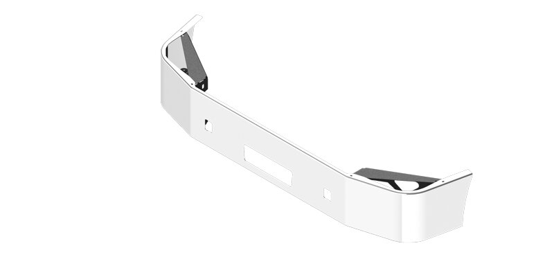 BUMPER FOR PETERBILT 384 SETBACK AXLE 2008-2015 12" TO 14" SETBACK AXLE CHROME