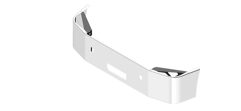 BUMPER FOR PETERBILT 384 SETBACK AXLE 2008-2015 18" SETBACK AXLE CHROME