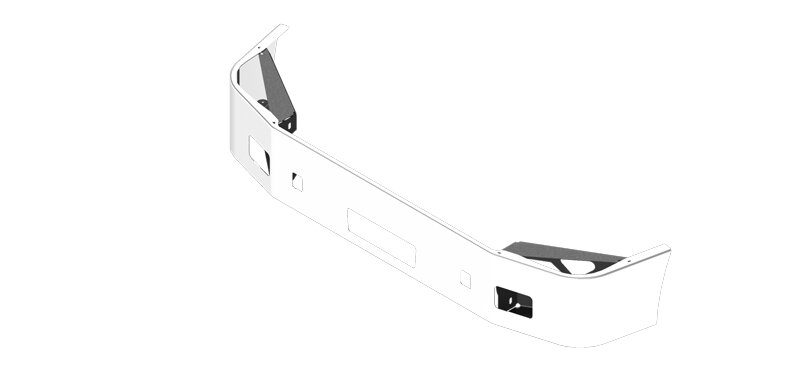 BUMPER FOR PETERBILT 384 SETBACK AXLE 2008-2015 12" TO 14" SETBACK AXLE CHROME