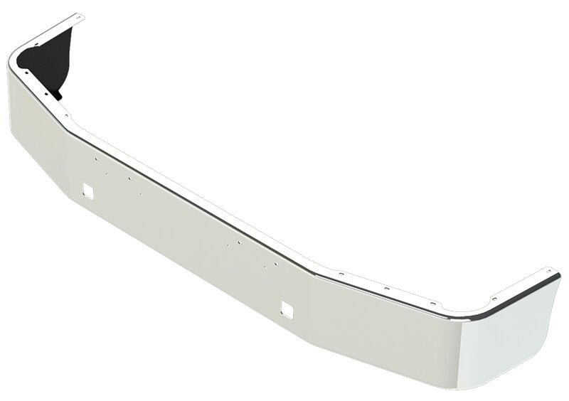 BUMPER FOR PETERBILT 367, 567 SETBACK AXLE 2007-2022 12" TO 14" SETBACK AXLE CHROME WITH TOW HOLE