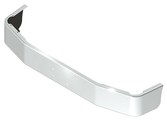 BUMPER FOR PETERBILT 367, 567 SETBACK AXLE 2007-2022 12" TO 14" SETBACK AXLE CHROME WITH EXTERIOR BOLT ON HITCH HOLES