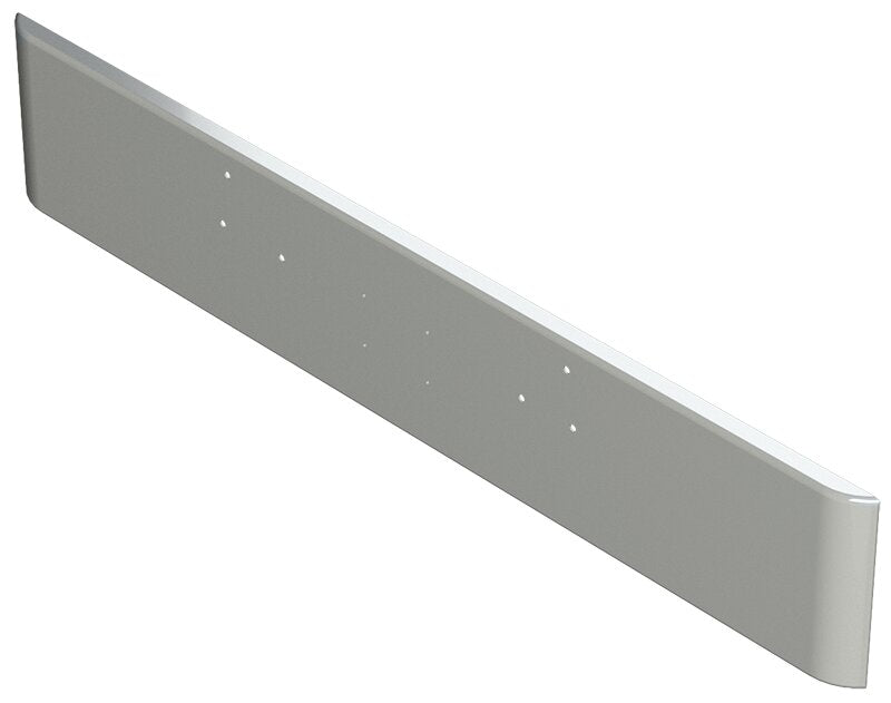 BUMPER FOR WESTERN STAR CONVENTIONAL 1967-1984 18" SQUARE ROLLED END CHROME WITH MOUNTING HOLES ONLY AND LICENSE PLATE HOLES