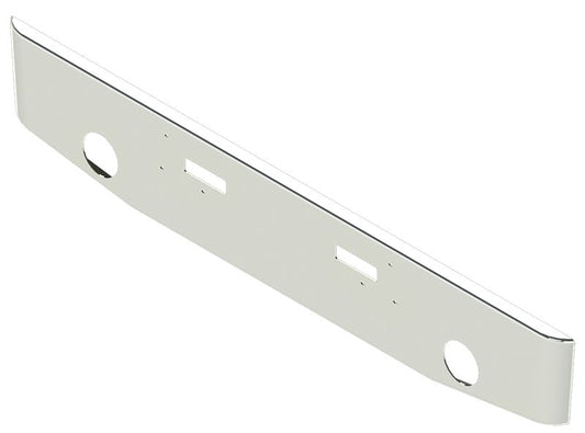 BUMPER FOR WESTERN STAR CONVENTIONAL 1967-1984 16" TAPER ROLLED END CHROME WITH TOW HOLE & ROUND FOG LIGHT HOLES
