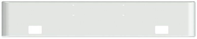 BUMPER FOR WESTERN STAR 4900SF, 4900EX, CONSTELLATION, LOWMAXX, HERITAGE 1989-2007 18" SQUARE ROLLED END CHROME WITH MOUNTING HOLES ONLY AND LICENSE PLATE HOLES