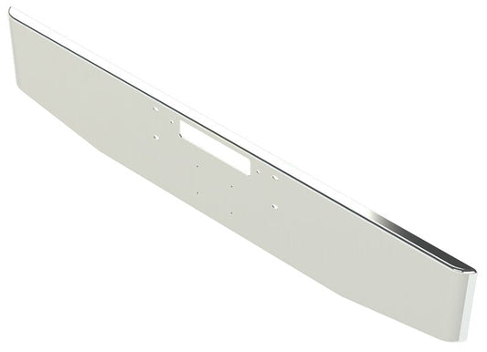 BUMPER FOR WESTERN STAR 4900SF, 4900EX, CONSTELLATION, LOWMAXX, HERITAGE 1989-2007 16" TAPER ROLLED END CHROME WITH TOW HOLE AND LICENSE PLATE HOLES