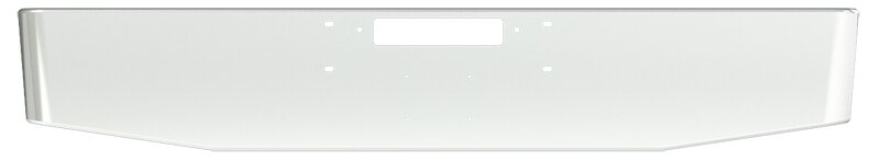 BUMPER FOR WESTERN STAR 4900SF, 4900EX, CONSTELLATION, LOWMAXX, HERITAGE 1989-2007 16" TAPER ROLLED END CHROME WITH TOW HOLE AND LICENSE PLATE HOLES