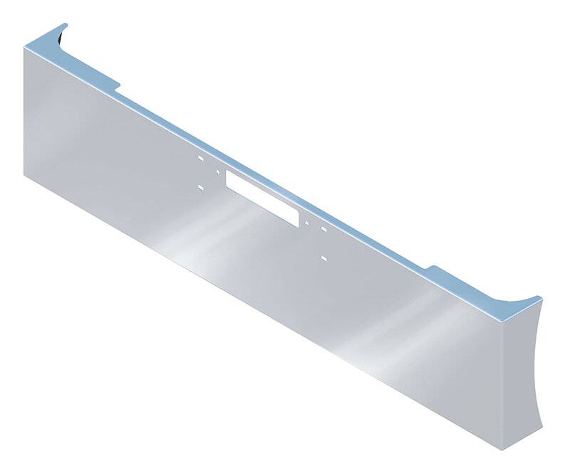 BUMPER FOR WESTERN STAR 4900SF, 4900EX, CONSTELLATION, LOWMAXX, HERITAGE 1989-2007 22" AMERICAN EAGLE BOXED END WITH 8" EARS CHROME WITH TOW HOLE