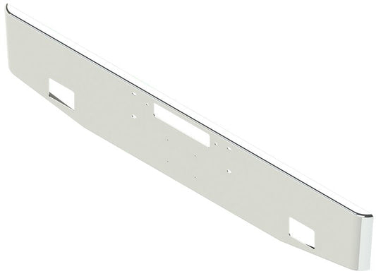 BUMPER FOR WESTERN STAR 4900SF, 4900EX, CONSTELLATION, LOWMAXX, HERITAGE 1989-2007 16" TAPER ROLLED END CHROME AND LICENSE PLATE HOLES