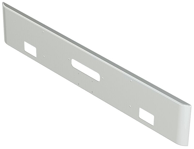 BUMPER FOR WESTERN STAR 4900SF 2008-2022 18" SQUARE ROLLED END CHROME AND LICENSE PLATE HOLES