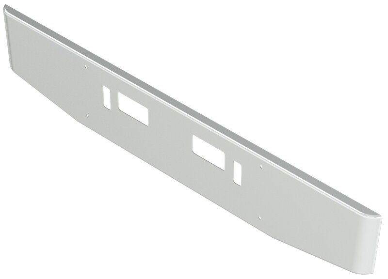 BUMPER FOR WESTERN STAR 4700SF 2008-2022 16" TAPER ROLLED END CHROME WITH TOW HOLE & STEP HOLES