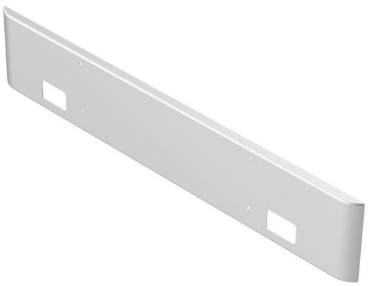 BUMPER FOR WESTERN STAR 4700SF 2008-2022 18" SQUARE ROLLED END CHROME WITH RECTANGULAR FOG LIGHT HOLES