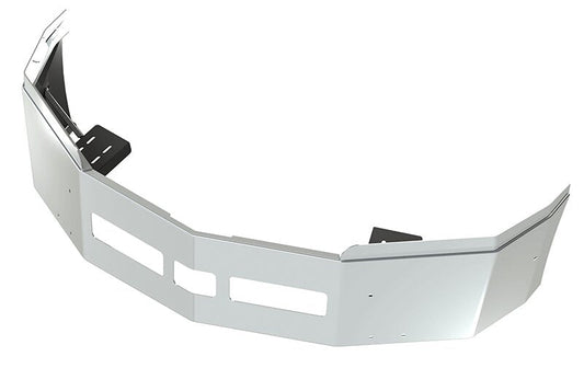 BUMPER FOR WESTERN STAR 5700XE 2015-2022 14" SETBACK AXLE WITH TOP EXTENSIONS CHROME WITH TOW HOLE & VENT HOLES