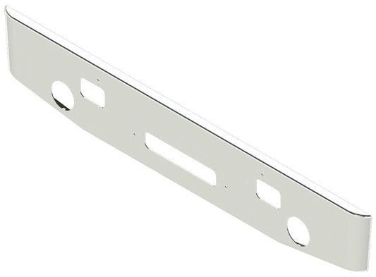 BUMPER FOR WHITE ROAD BOSS 2, ROAD COMMANDER 2 1972-1983 16" TAPER ROLLED END CHROME WITH ROUND FOG LIGHT HOLES & STEP HOLES & TOW HOLE