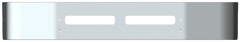 BUMPER FOR VOLVO VNL SETBACK AXLE - REPLACES PLASTIC & FIBERBLASS 1996-2003 12" TO 14" SETBACK AXLE CHROME WITH TOW HOLE