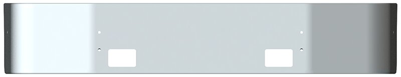 BUMPER FOR VOLVO VNL SETBACK AXLE - REPLACES PLASTIC & FIBERBLASS 1996-2003 16" SETBACK AXLE CHROME WITH RECTANGULAR FOG LIGHT HOLES