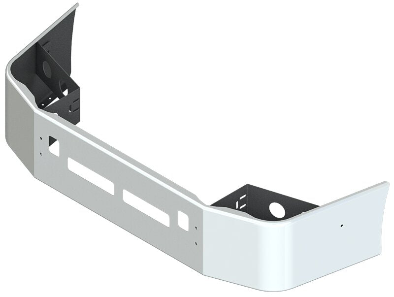 BUMPER FOR VOLVO VNL SETBACK AXLE - REPLACES STAINLESS CLAD 1996-2003 18" SETBACK AXLE CHROME WITH TOW HOLE & VENT HOLES