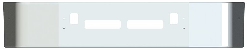 BUMPER FOR VOLVO VNL SETBACK AXLE - REPLACES STAINLESS CLAD 1996-2003 18" SETBACK AXLE CHROME WITH TOW HOLE & VENT HOLES