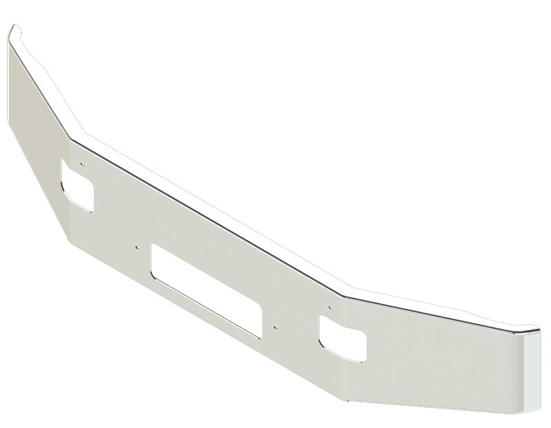 BUMPER FOR VOLVO WHITE WCA 1987-2001 16" TAPER ROLLED END CHROME WITH TOW HOLE & VENT HOLES