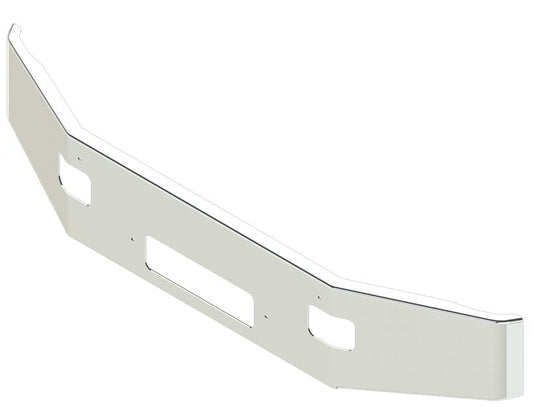 BUMPER FOR VOLVO WHITE WCA 1987-2001 16" TAPER ROLLED END CHROME WITH TOW HOLE & VENT HOLES