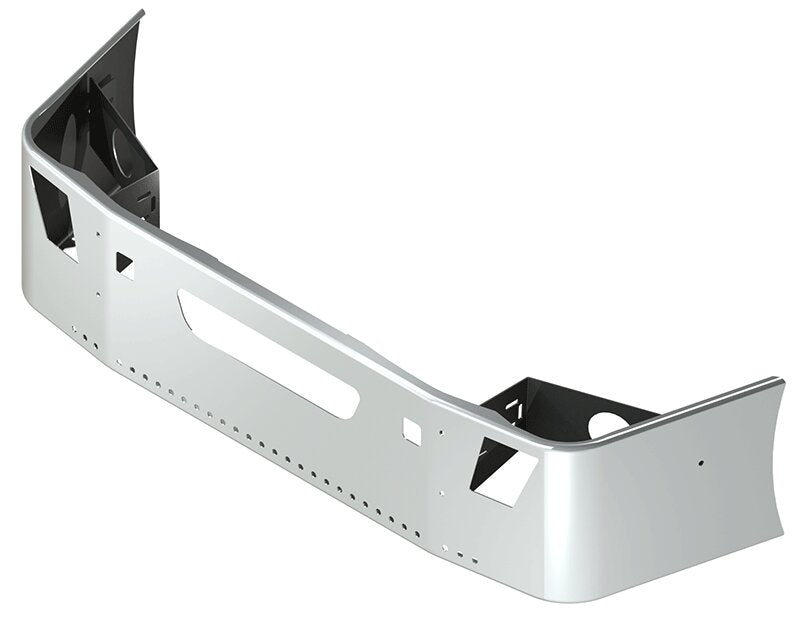 BUMPER FOR VOLVO VNL SETBACK AXLE 2004-2017 20" SETBACK AXLE CHROME, LIGHT HOLES