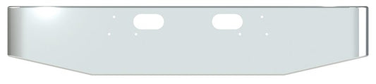 BUMPER FOR FORD L, LN, LT, LTN, LTL, -800, -900, -8000, -9000 1970-1990 18" TAPER HAND FORM CHROME WITH TOW HOLE