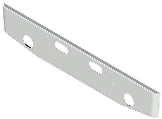 BUMPER FOR STERLING L, LN, LT, LTN, LTL, -800, -900, -8000, -9000 1970-1990 16" TAPER ROLLED END CHROME WITH TOW HOLE & ROUND FOG LIGHT HOLES