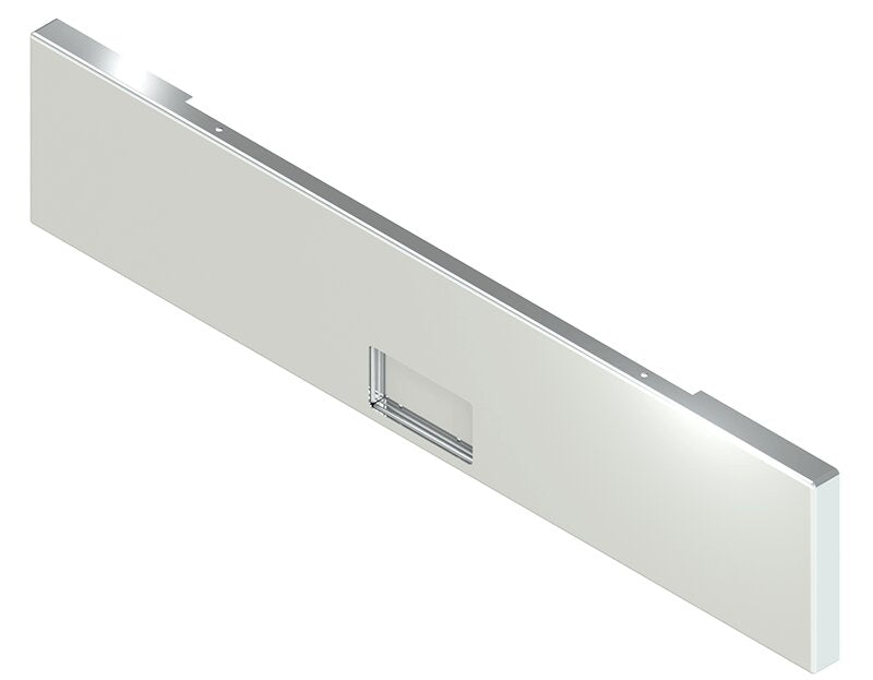 BUMPER FOR FORD L, LN, LT, LTN, LTL, -800, -900, -8000, -9000 1970-1990 20" BOXED END CHROME WITH NO MOUNTING HOLES AND FRENCHED IN LICENSE PLATE BOX, WITH UNIVERSAL BRACKETS THAT FIT CB, CQ, FD, FE ,HA, HC, GO