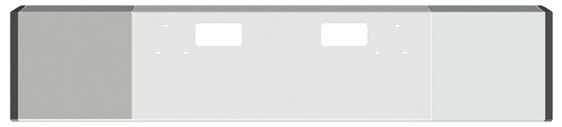 BUMPER FOR FORD AEROMAX SETBACK AXLE, L, LS, LA, LTS, LTA 1988-1995 18" SETBACK AXLE CHROME WITH TOW HOLE