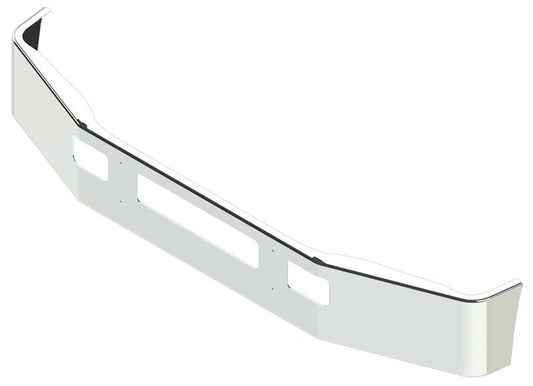 BUMPER FOR FORD F650 CUMMINS 5.9L 2005-2018 12" TO 14" SETBACK AXLE CHROME WITH TOW HOLE & VENT HOLES