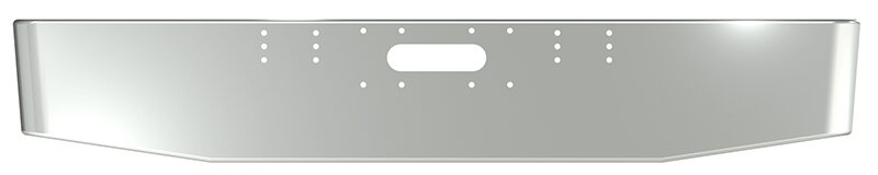 BUMPER FOR FREIGHTLINER CABOVER & CONVENTIONAL 1980-1984 16" TAPER ROLLED END CHROME WITH TOW HOLE