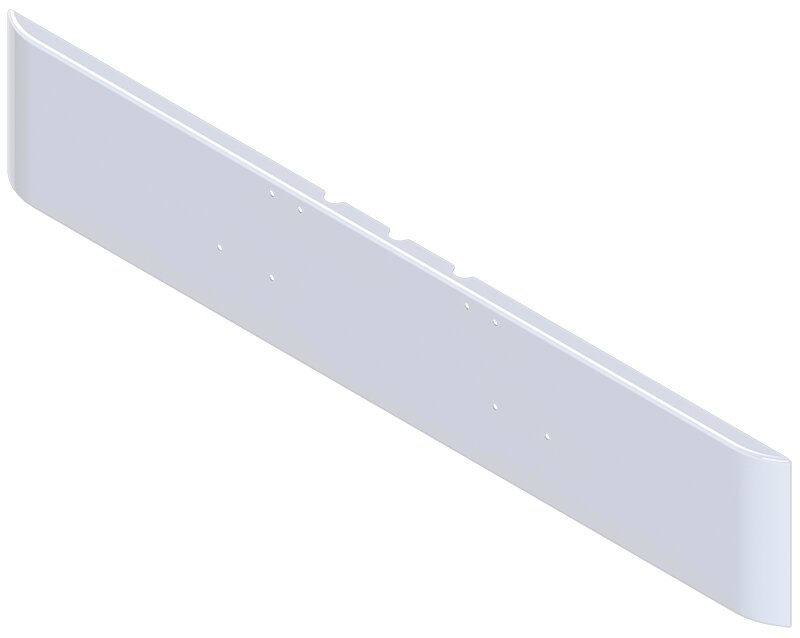 BUMPER FOR FREIGHTLINER CABOVER & CONVENTIONAL & CLASSIC 1984-1999 18" SQUARE ROLLED END CHROME WITH MOUNTING HOLES ONLY