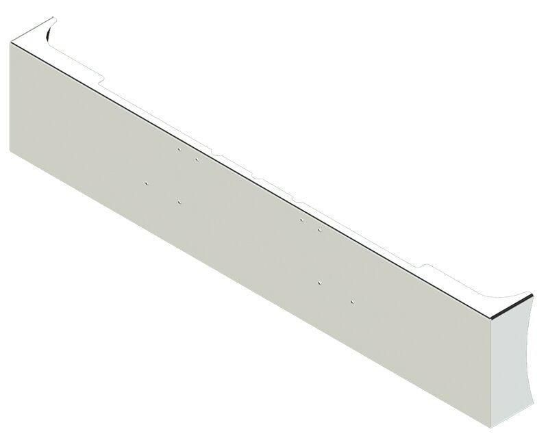 BUMPER FOR FREIGHTLINER CABOVER & CONVENTIONAL & CLASSIC 1984-1999 18" AMERICAN EAGLE BOXED END WITH 8" EARS CHROME WITH MOUNTING HOLES ONLY