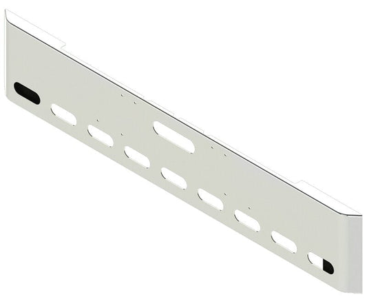 BUMPER FOR FREIGHTLINER CABOVER & CONVENTIONAL & CLASSIC 1984-1999 16" SQUARE HAND FORM CHROME WITH TOW HOLE AND 9 OVAL HOLES