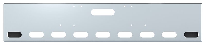 BUMPER FOR FREIGHTLINER CABOVER & CONVENTIONAL & CLASSIC 1984-1999 18" BOXED END CHROME WITH TOW HOLE AND 9 OVAL HOLES