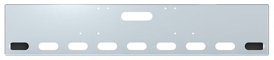 BUMPER FOR FREIGHTLINER CABOVER & CONVENTIONAL & CLASSIC 1984-1999 18" BOXED END CHROME WITH TOW HOLE AND 9 OVAL HOLES