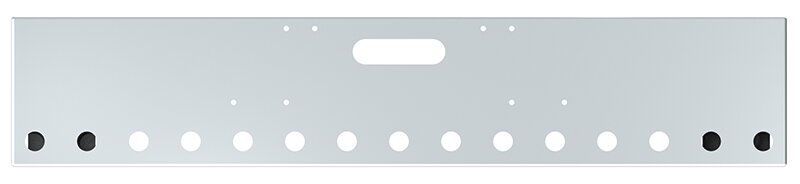 BUMPER FOR FREIGHTLINER CABOVER & CONVENTIONAL & CLASSIC 1984-1999 18" BOXED END CHROME WITH TOW HOLE AND 15 HOLES FOR 2" LIGHTS