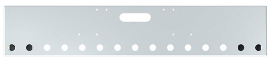 BUMPER FOR FREIGHTLINER CABOVER & CONVENTIONAL & CLASSIC 1984-1999 18" BOXED END CHROME WITH TOW HOLE AND 15 HOLES FOR 2" LIGHTS