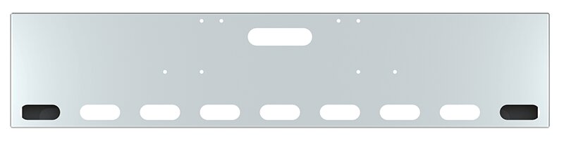 BUMPER FOR FREIGHTLINER CABOVER & CONVENTIONAL & CLASSIC 1984-1999 20" BOXED END CHROME WITH TOW HOLE AND 9 OVAL HOLES