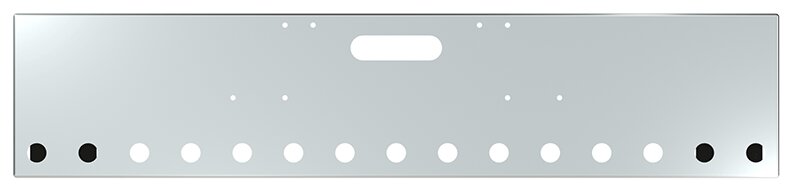 BUMPER FOR FREIGHTLINER CABOVER & CONVENTIONAL & CLASSIC 1984-1999 20" BOXED END CHROME WITH TOW HOLE AND 15 HOLES FOR 2" LIGHTS