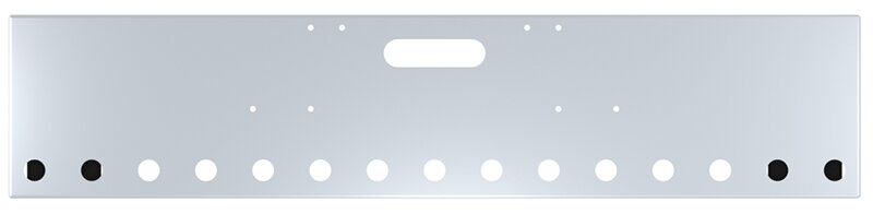 BUMPER FOR FREIGHTLINER CABOVER & CONVENTIONAL & CLASSIC 1984-1999 20" BOXED END CHROME WITH TOW HOLE AND 15 HOLES FOR 2" LIGHTS