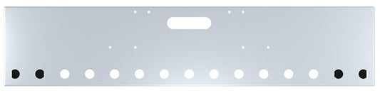 BUMPER FOR FREIGHTLINER CABOVER & CONVENTIONAL & CLASSIC 1984-1999 20" BOXED END CHROME WITH TOW HOLE AND 15 HOLES FOR 2" LIGHTS