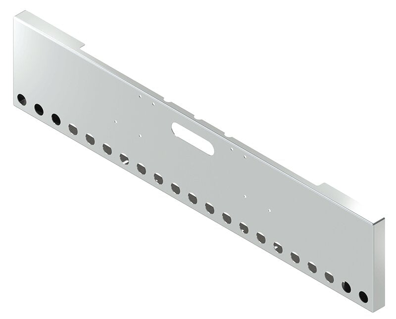 BUMPER FOR FREIGHTLINER CABOVER & CONVENTIONAL & CLASSIC 1984-1999 20" BOXED END CHROME WITH TOW HOLE, LIGHT HOLES