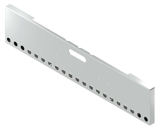 BUMPER FOR FREIGHTLINER CABOVER & CONVENTIONAL & CLASSIC 1984-1999 20" BOXED END CHROME WITH TOW HOLE, LIGHT HOLES