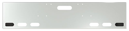 BUMPER FOR FREIGHTLINER CABOVER & CONVENTIONAL & CLASSIC 1984-1999 20" BOXED END STAINLESS STEEL WITH TOW HOLE AND 5 HOLES FOR 2" LIGHTS AT EACH END OF THE BUMPER
